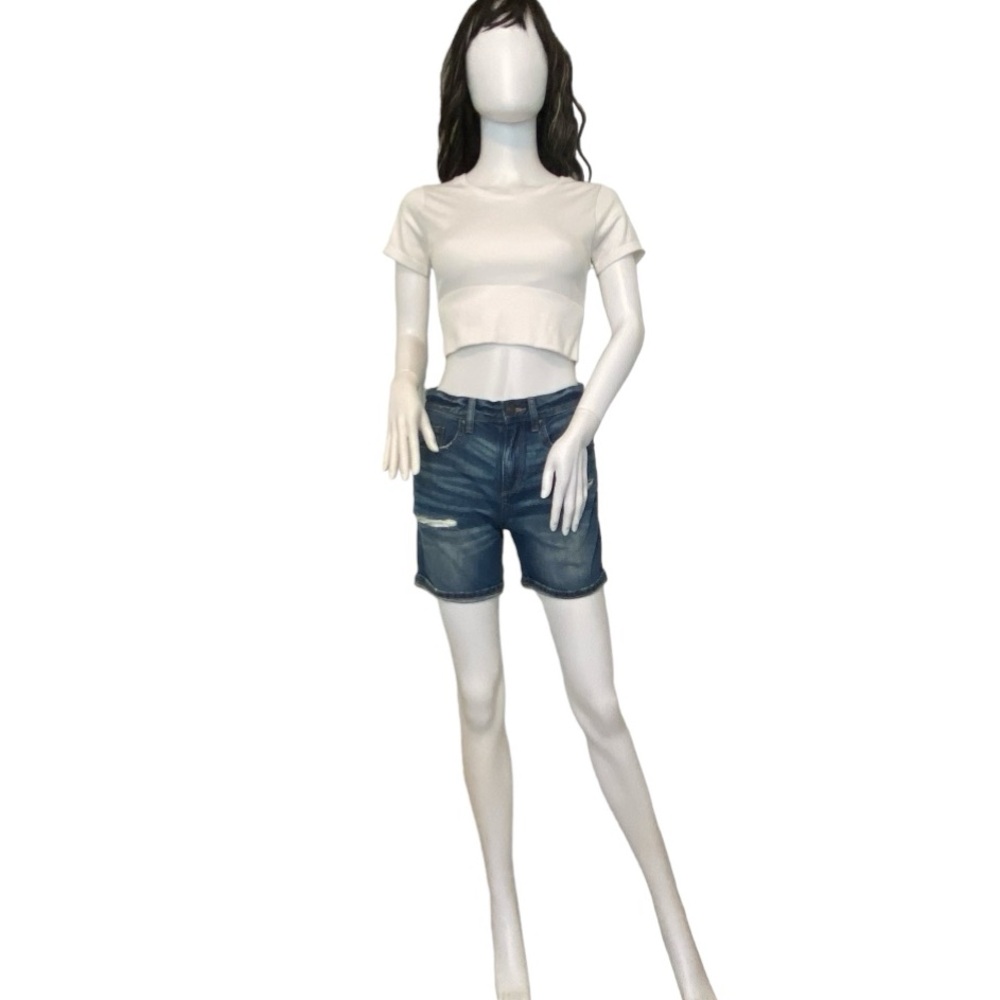Lands’ End Distressed Denim Shorts